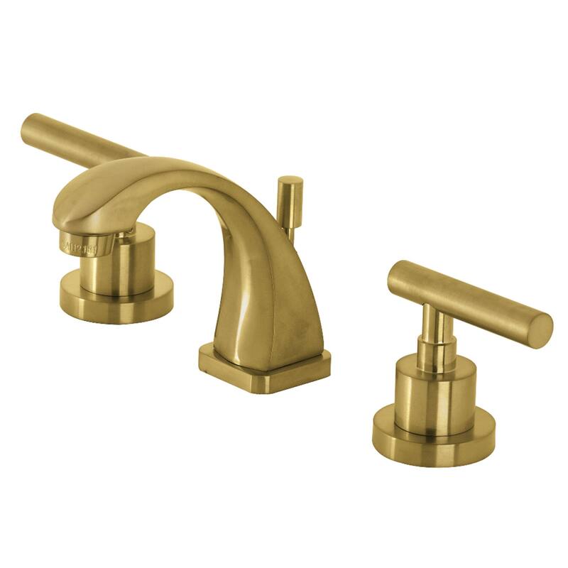 Manhattan 8 in. Widespread Bathroom Faucet - Brushed Brass