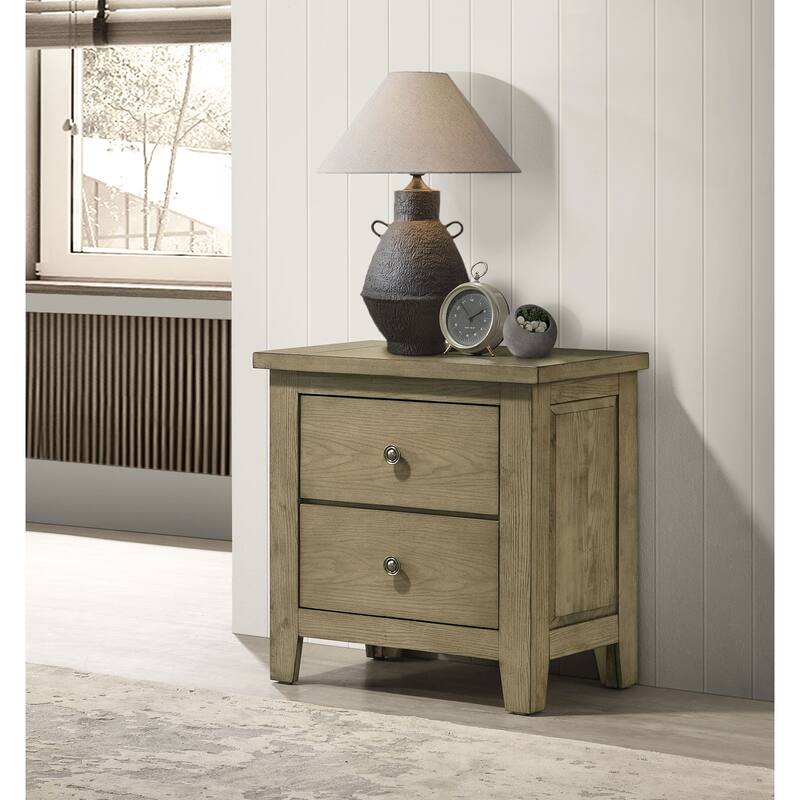 Fully assembled 2-drawer Nightstand