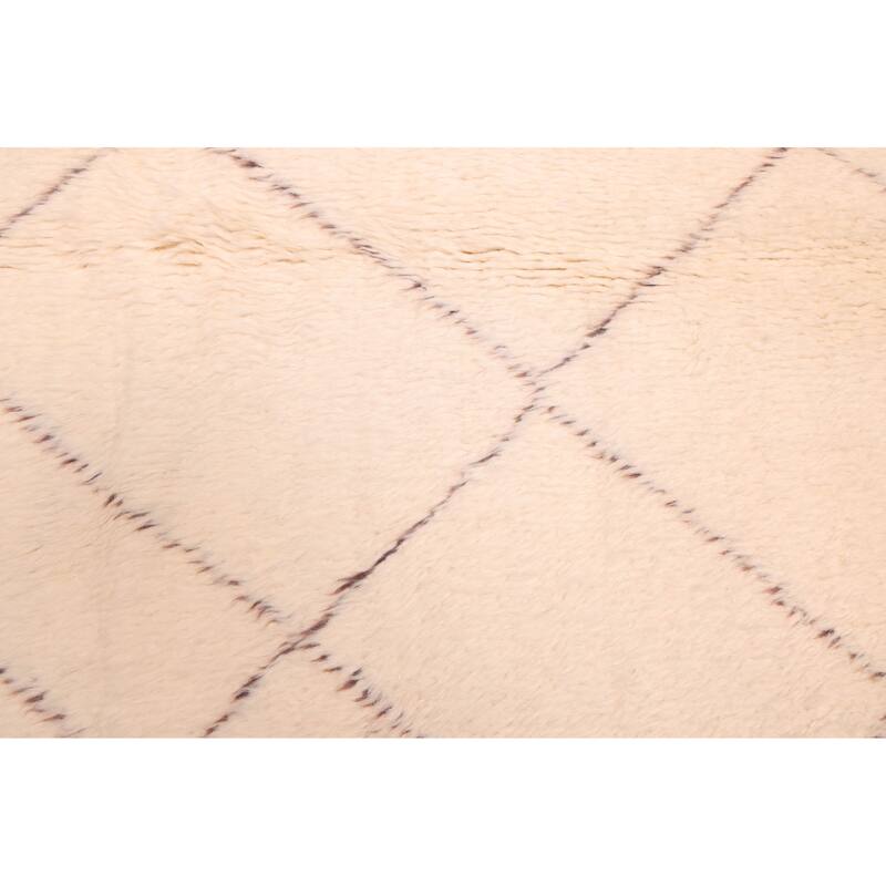 ECARPETGALLERY Hand-knotted Pak Finest Marrakesh Cream Wool Rug - 4'1 x 6'1