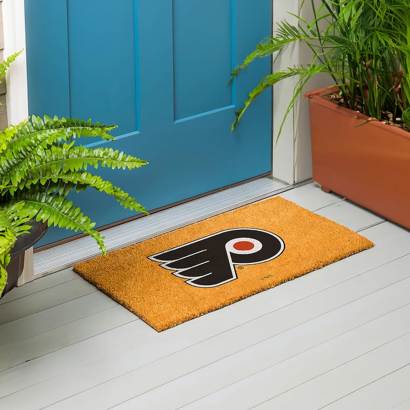 Philadelphia Flyers Full Color Indoor/Outdoor Coir Mat - 28" x 16"