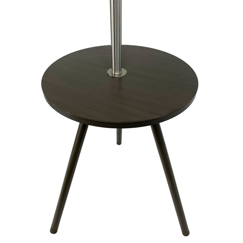 57" Round Sofa Side Table w/ Lamp and Power Station (1.56/9.9)