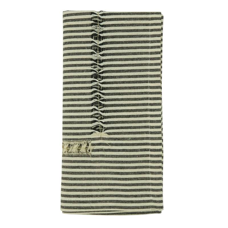 Stripe Hemstitch Design Table Napkins (Set of 4)