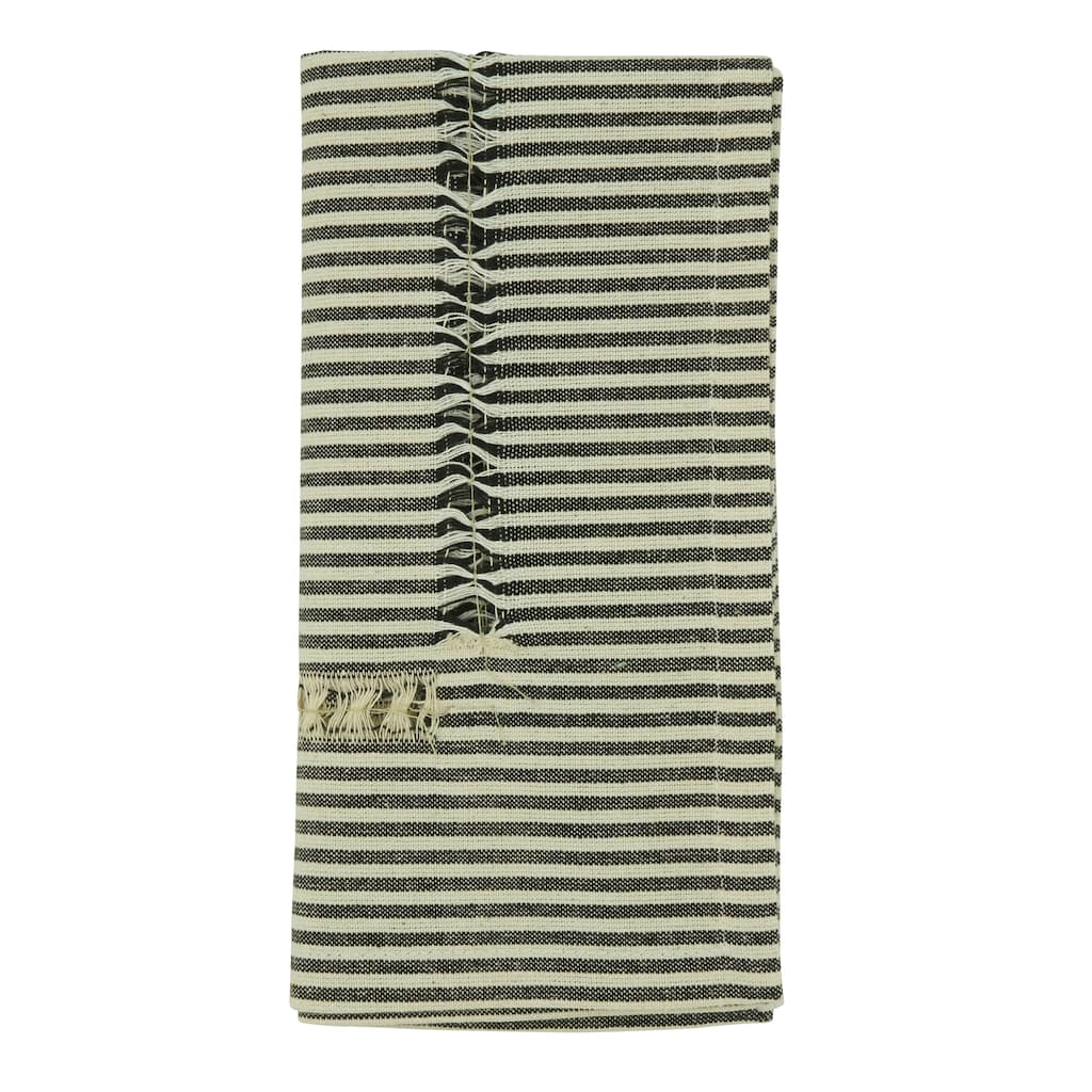 Stripe Hemstitch Design Table Napkins (Set of 4)