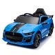 preview thumbnail 41 of 58, Ride-On Ford Mustang Shelby for Kids, Bluetooth Music, Headlights, 3 Speeds Blue