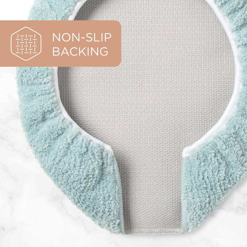 TOWN & COUNTRY EVERYDAY Ultra Plush Solid Tufted Toilet Lid Cover, Soft and Absorbent, Non-Slip Cover, Machine Washable