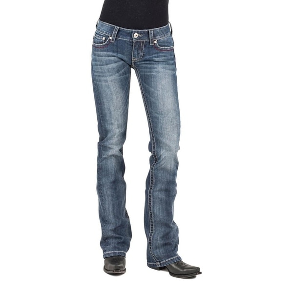 low rise western jeans