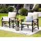 Patio Festival 3-Piece Outdoor Metal Conversation Set with Cushions