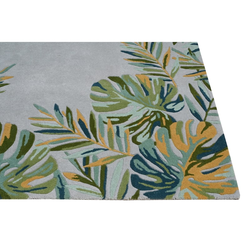 Domani Saunt Hand Tufted Wool Coastal Palms Area Rug