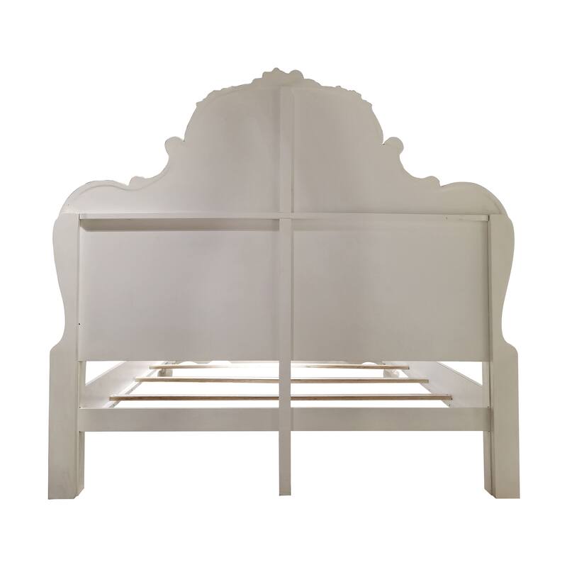 Adison Ivory and Bone White Queen Bed with Arched Headboard