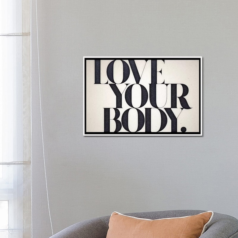 iCanvas "Love Your Body" by 33 Broken Bones Framed Canvas Print
