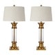 preview thumbnail 14 of 26, JONATHAN Y Stevens 32" Metal/Glass LED Table Lamp, Bronze (Set of 2)