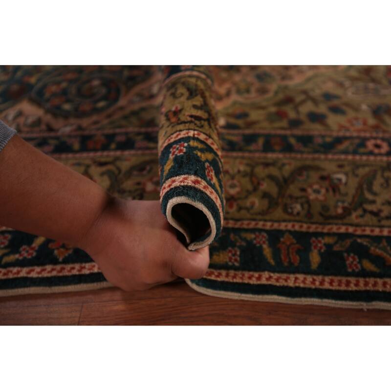 Vegetable Dye Anatolian Turkish Vintage Rug Handmade Blue Wool Carpet - 6'7" X 8'9"