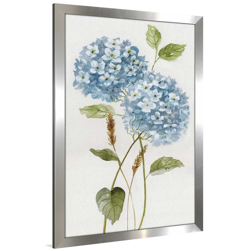 "Petite Blue Hydrangea II (Vertical)" by Nan Print on Acrylic