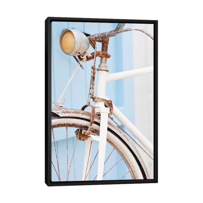 iCanvas "Rusty Bicycle" by Honeymoon Hotel Framed Canvas Print - Black - 40x26