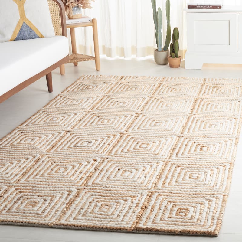 SAFAVIEH Handmade Natural Fiber Bethzy Farmhouse Jute & Wool - 6' x 9' - Natural/Ivory