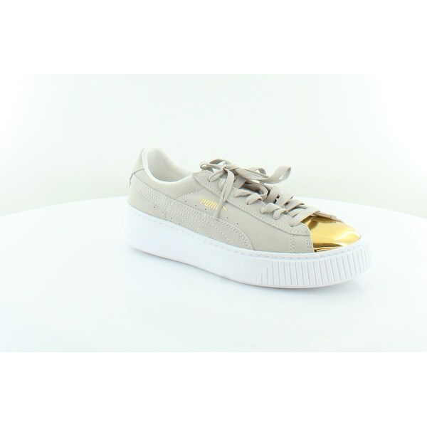 puma platform white gold