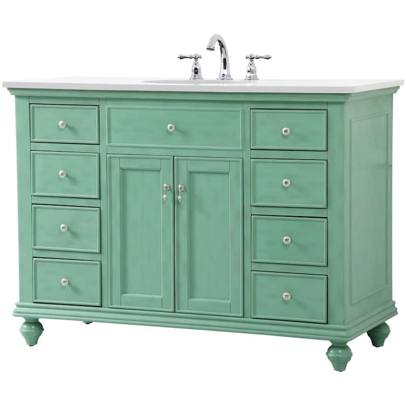 Elegant Lighting VF12348-VW Otto 48" Free Standing Single Basin Vanity