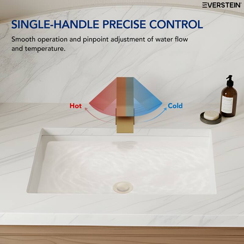 Single Handle Single Hole Waterfall Bathroom Faucet with Pop‑Up Drain