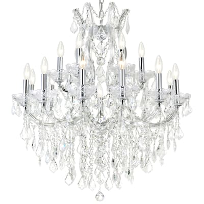 Maria Theresa 19 Light Up Chandelier With Chrome Finish