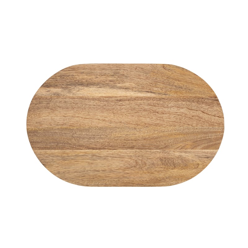 Kate and Laurel Conan Oval Wood Side Table - 22x14x22