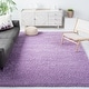 preview thumbnail 148 of 192, SAFAVIEH California Premium Shag Izat 2-inch Thick Area Rug 9' Square - Lilac - Square