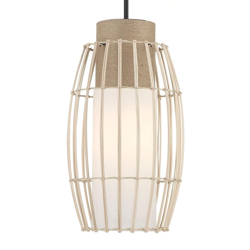 Minka Lavery 1104 Watermill 1 Light 13" Wide Pendant with Etched Opal