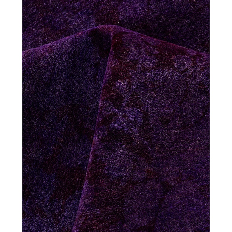 Overdyed One-of-a-Kind Hand-Knotted Area Rug - Purple - 10' 2" x 13' 4"