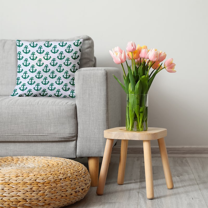 Anchor Pattern Decorative Throw Pillow