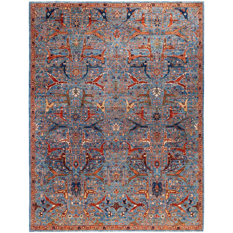 Serapi One-of-a-Kind Hand-Knotted Area Rug - Blue - 9' 1" x 11' 11"