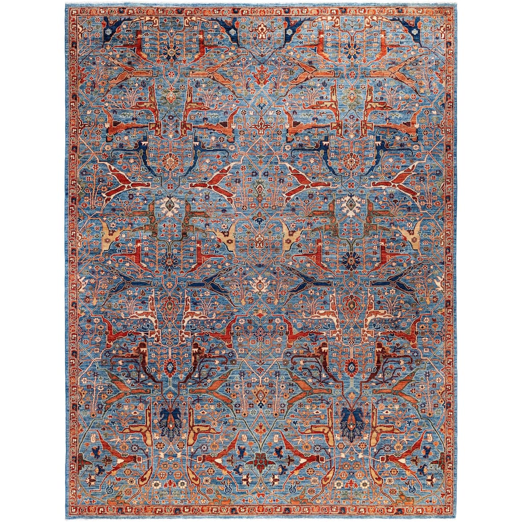 Serapi One-of-a-Kind Hand-Knotted Area Rug - Blue - 9' 1" x 11' 11"