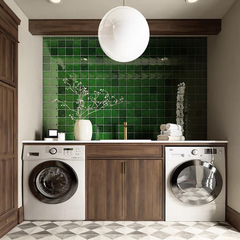 Merola Tile Viva Antic Verde 4" x 4" Ceramic Wall Tile - Case (48 Tiles)