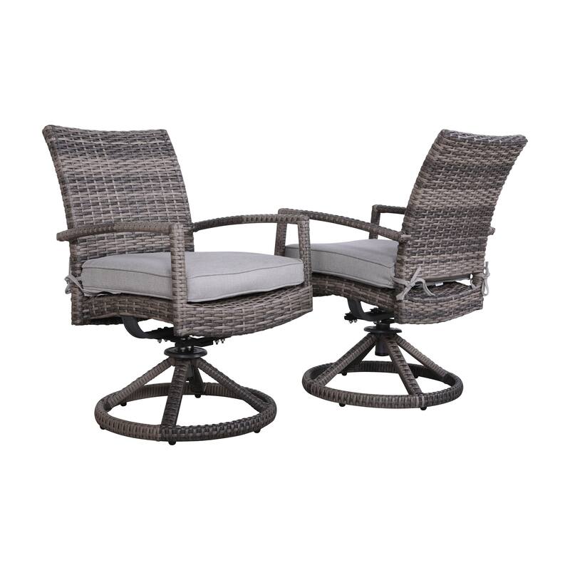 LSI Swivel Rocker Chairs 2 Piece Set With Cushions