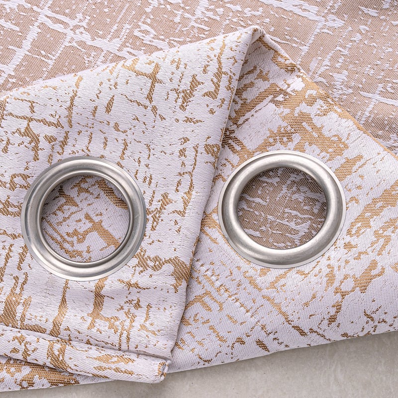 Luca Woven Jacquard Window Curtain Panel Set 84"