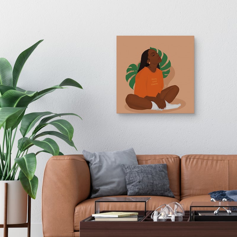 Worthy Loved Cared For by Princella Canvas Art Print