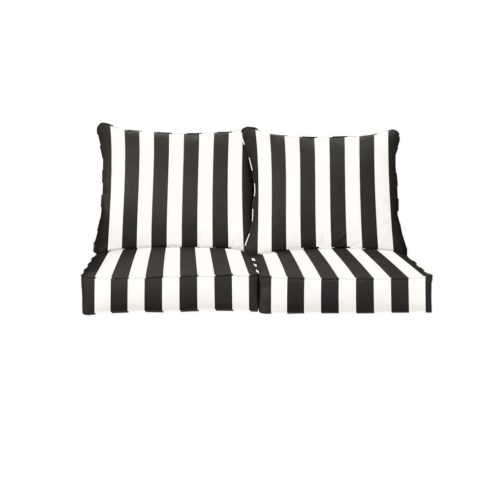 Sorra Home Sunbrella Outdoor Loveseat Pillow and Cushion Set