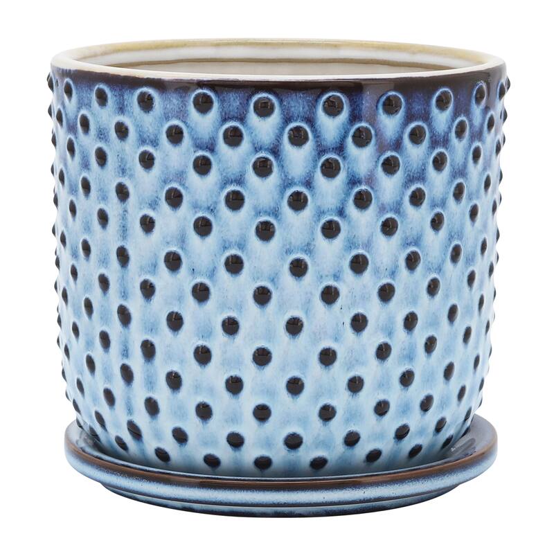 Sagebrook Home Ceramic Planter with Saucer