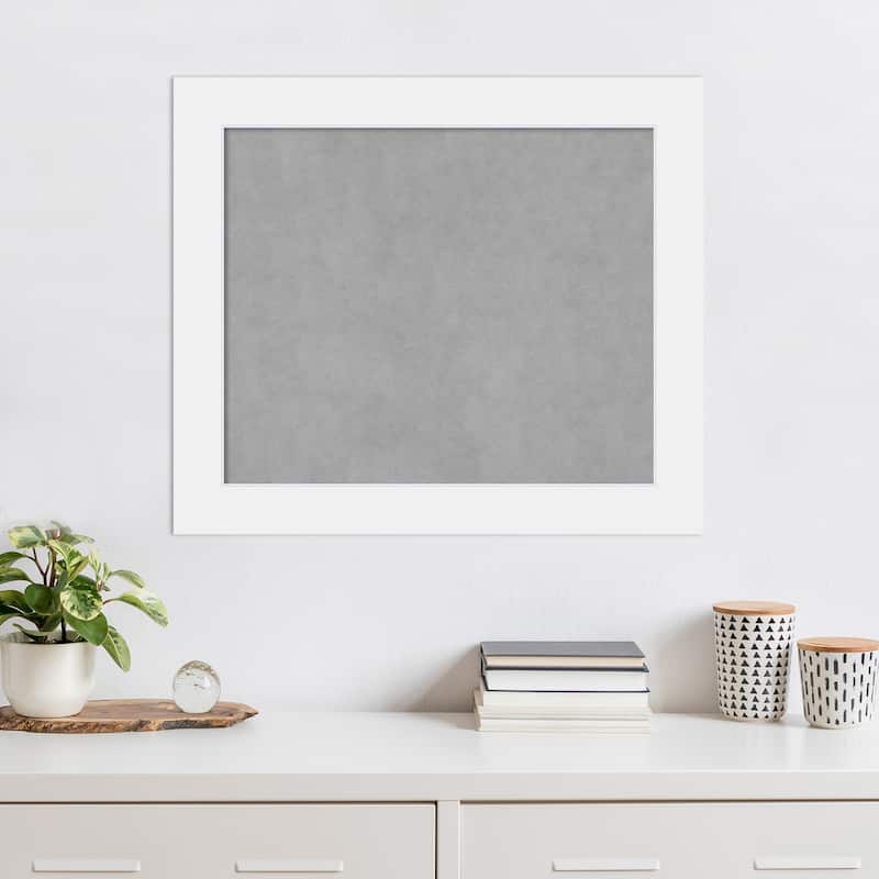 Amanti Art Corvino White Framed Magnetic Board