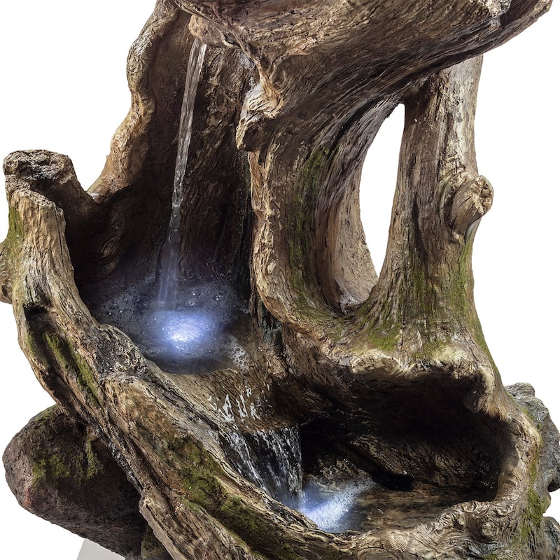 Curved Log Rainforest w/ LED light