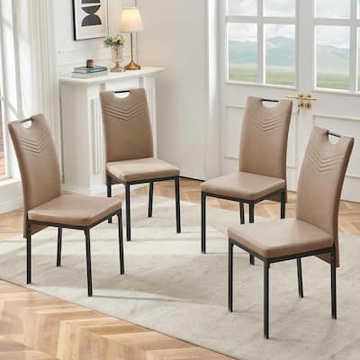 Howtai Upholstered PU Leather Home Kitchen Dining Chairs