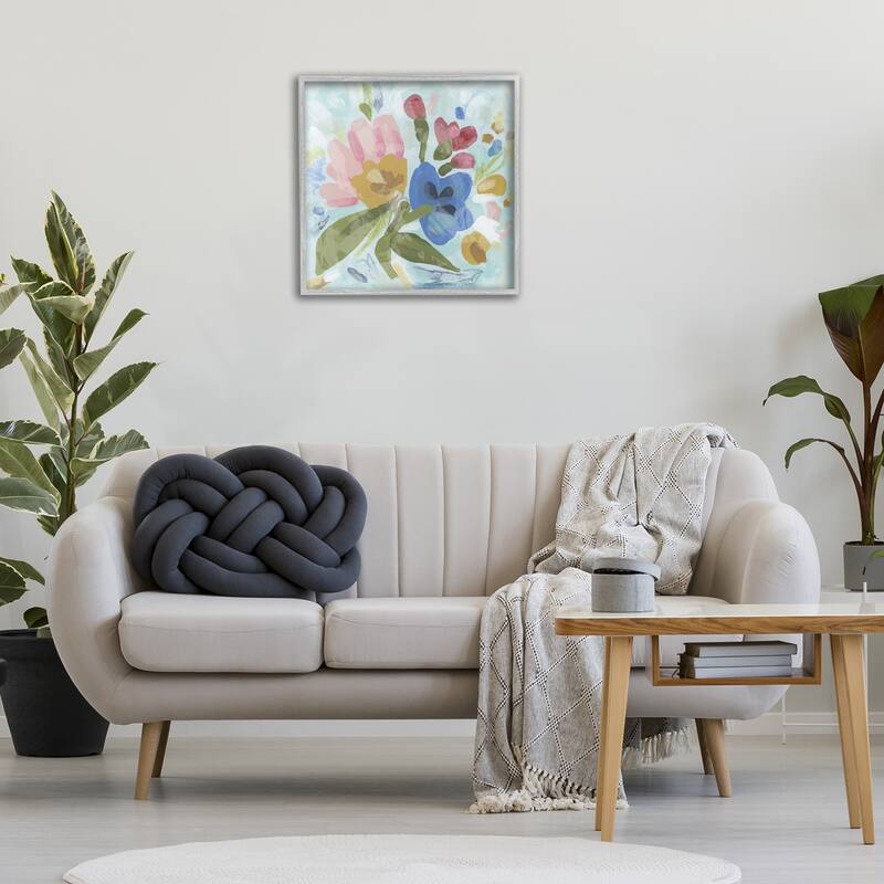 Stupell Stylish Pop Flowers Framed Giclee Art Design By June Erica Vess