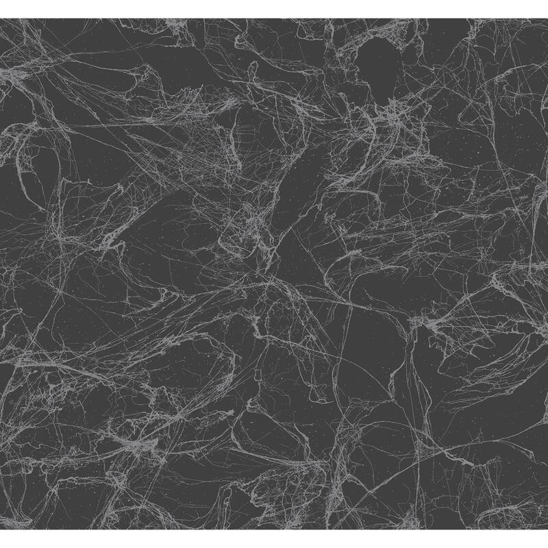 Seabrook Designs Paint Splatter Unpasted Wallpaper - 27 in. W x 27 ft. L - Grey Glitter and Ebony