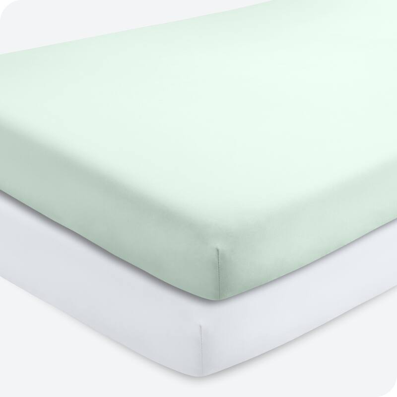 Bare Home Solid Ultra-Soft Crib Fitted Sheet