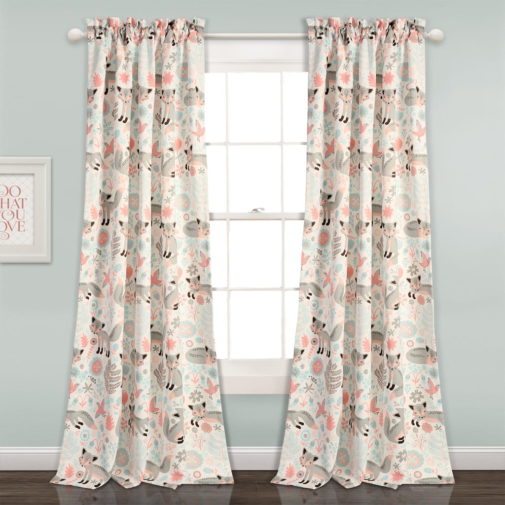Lush Decor Pixie Room Darkening Window Curtain Panel Set - 52"W x 84"L - 52"W x 84"L