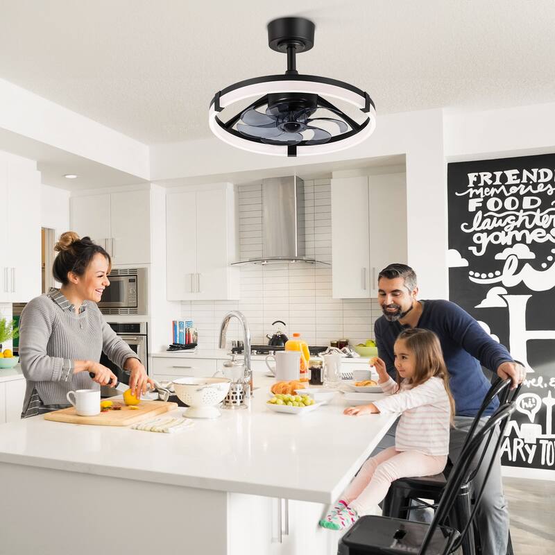 20"/23" Low Profile Dimmable Smart Ceiling Fan with Lights and Remote(6/7 ABS Blades)