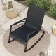 preview thumbnail 14 of 48, Corvus Antonio Outdoor Sling Fabric Rocking Chair