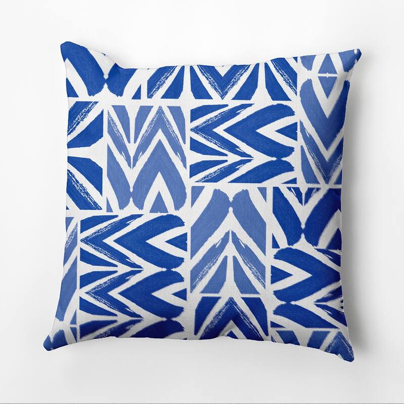 More Urban Graffiti Outdoor Pillow - Blue - 20" x 20"