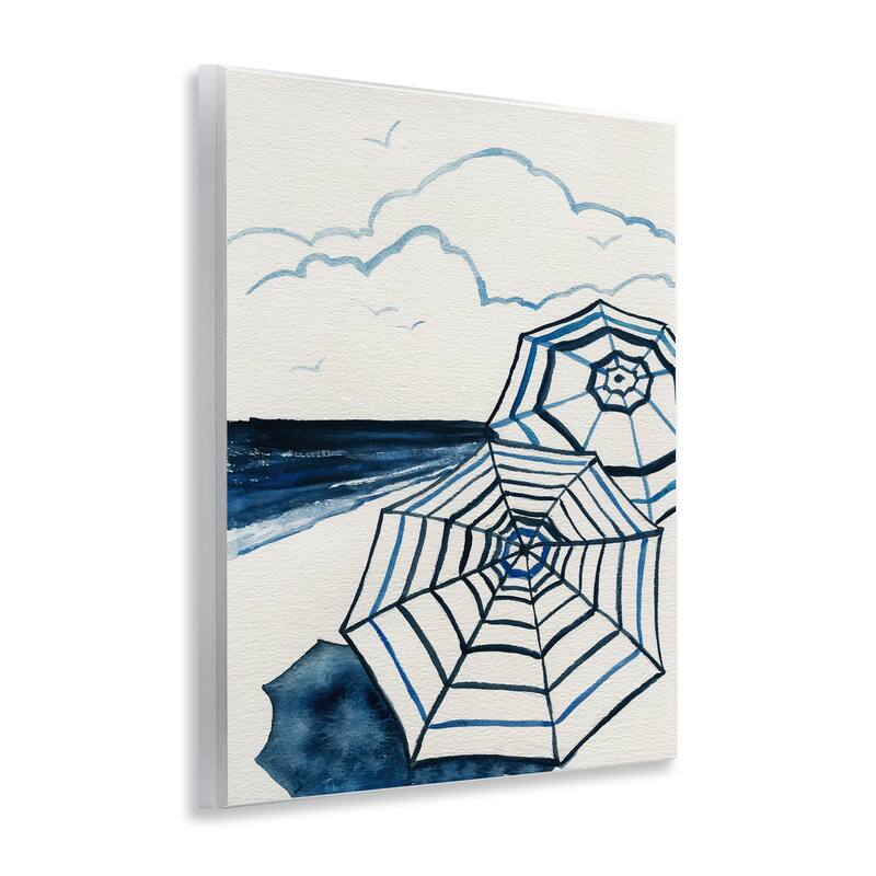 Stupell Umbrellas on Minimal Beach Wall Plaque Art Design By Carol Robinson