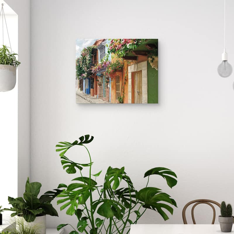 Village Colors by Studio Arts Canvas Art Print