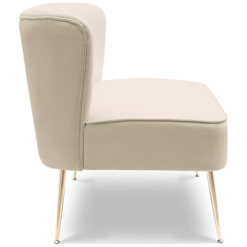 Farrah Upholstered Velvet Polyester Living Room Set With 25 inch Accent Chairs (3-Piece)