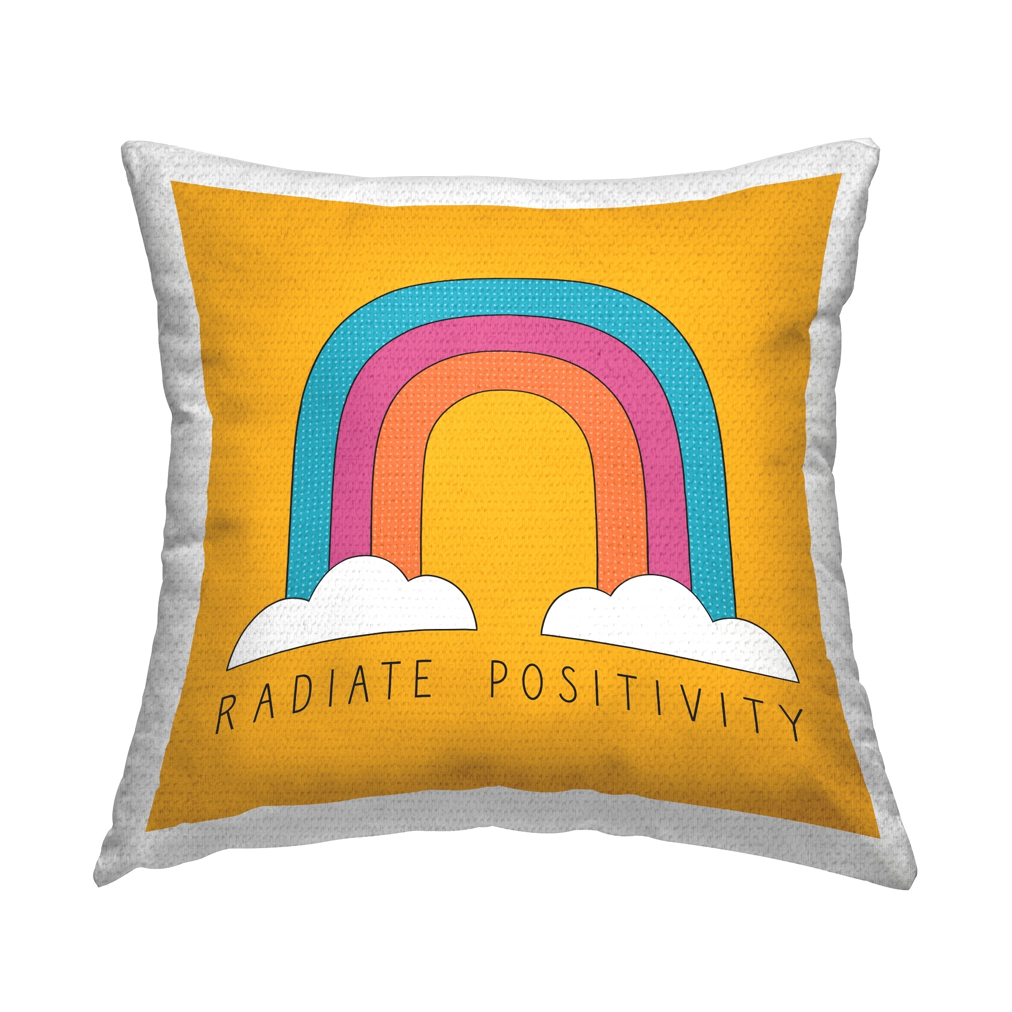 Stupell Radiate Positivity Bold Rainbow Printed Outdoor Throw Pillow Design by Jalynn Heerdt